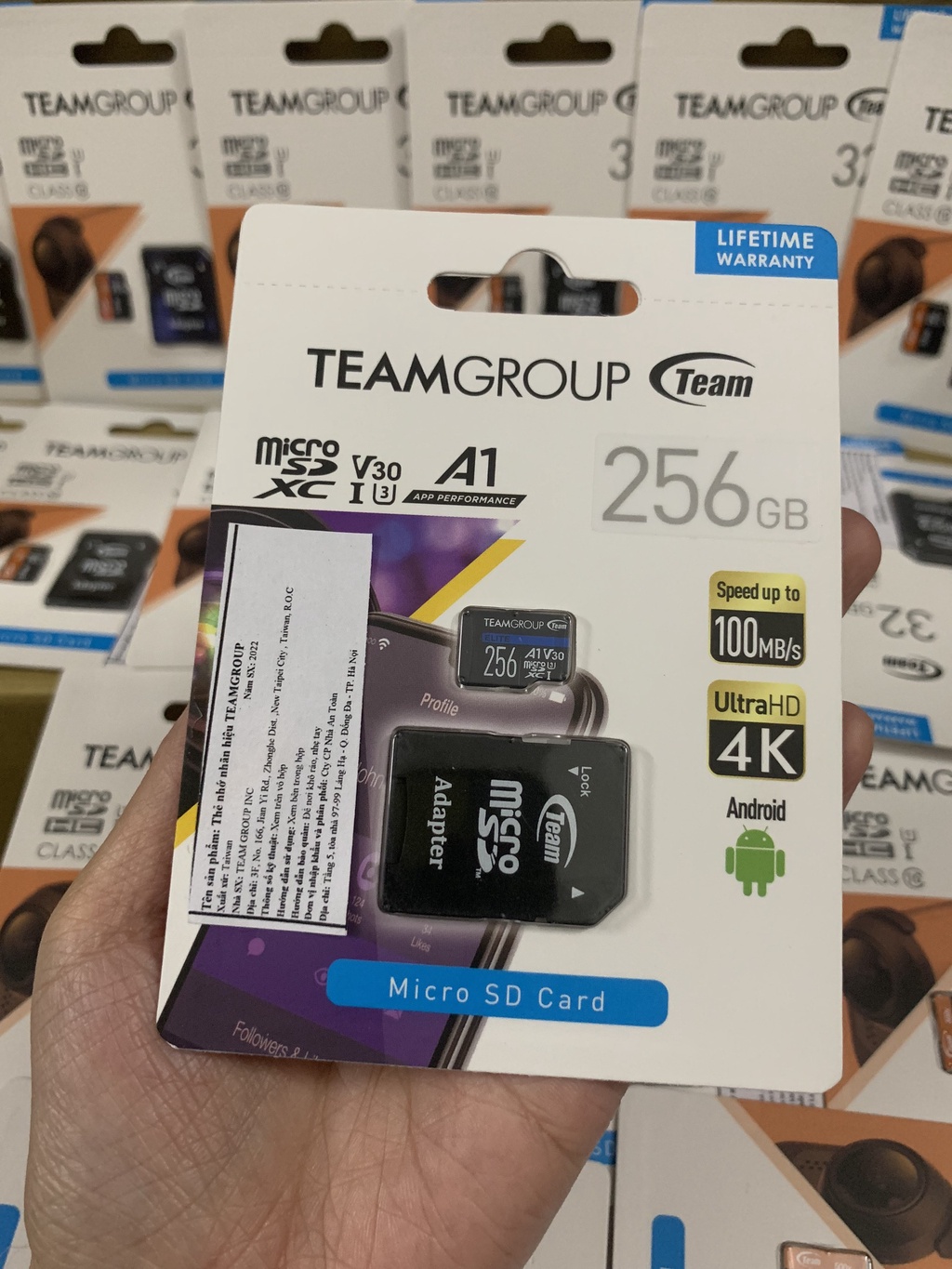 Mô tả Thẻ nhớ chuyên dụng cho Camera TeamGroup V30 A1 class10 100MB/s Ultra 4K 32GB 64GB 256GB - 2
