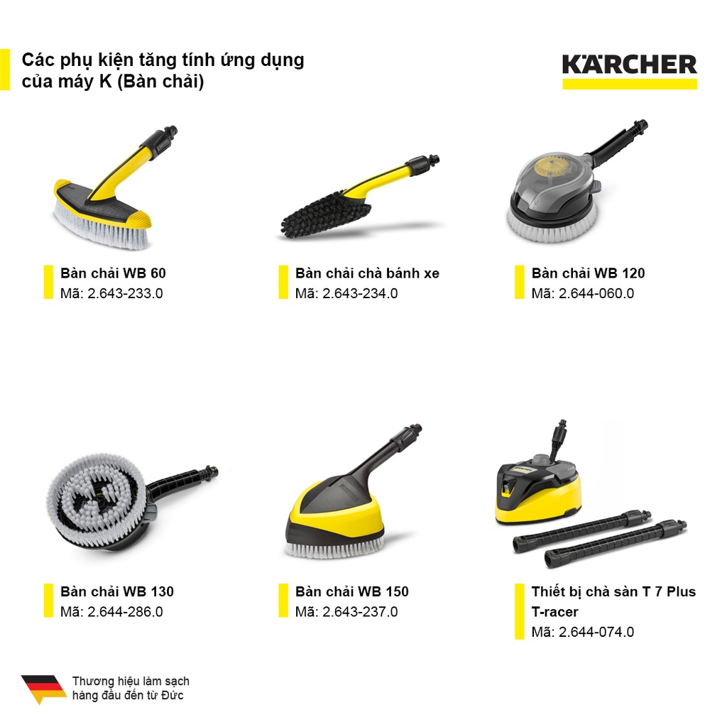 Mô tả Máy phun rửa áp lực cao Karcher K2 Horizontal động cơ chổi than, áp lực 110 bar và đã bao gồm dây cấp nước - 4
