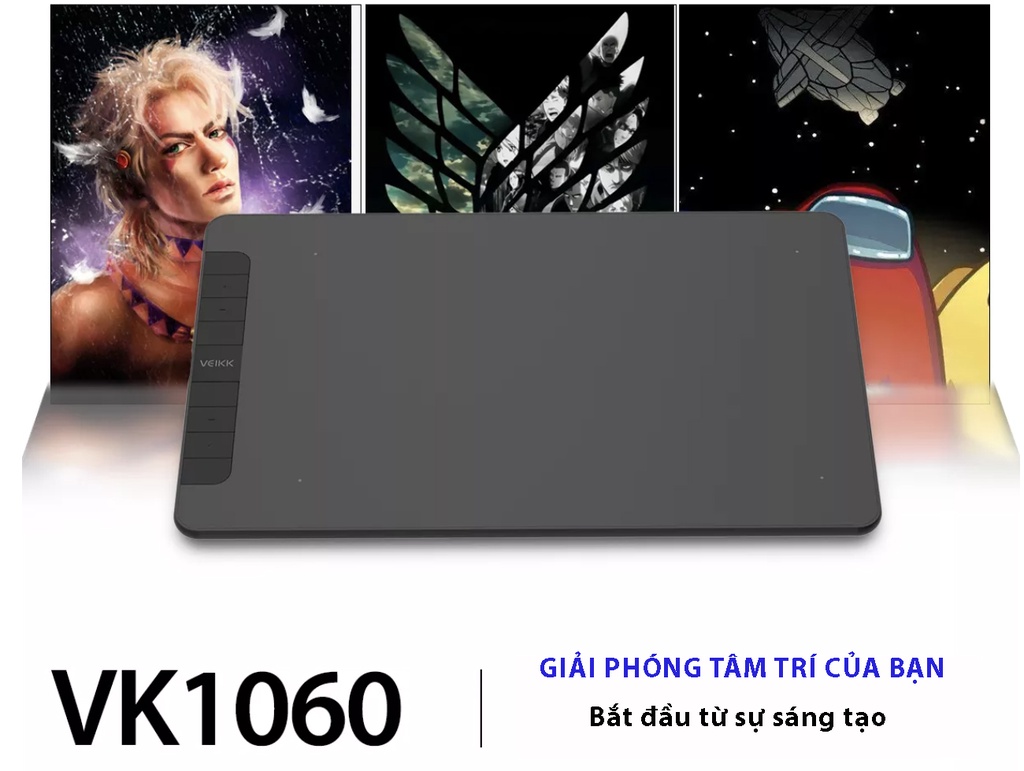 Mô tả Bảng Vẽ Điện Tử VEIKK VK1060 Android Cảm Ứng Nghiêng Mặt Nhám Mô Phỏng Giấy Vẽ - Hàng Chính Hãng - 1