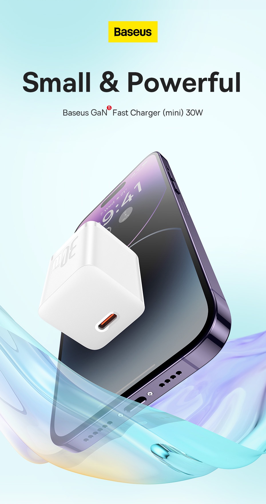 Mô tả Củ sạc nhanh Baseus 30W Gan5 Type-C – Nhỏ gọn, hiệu suất cao - 3