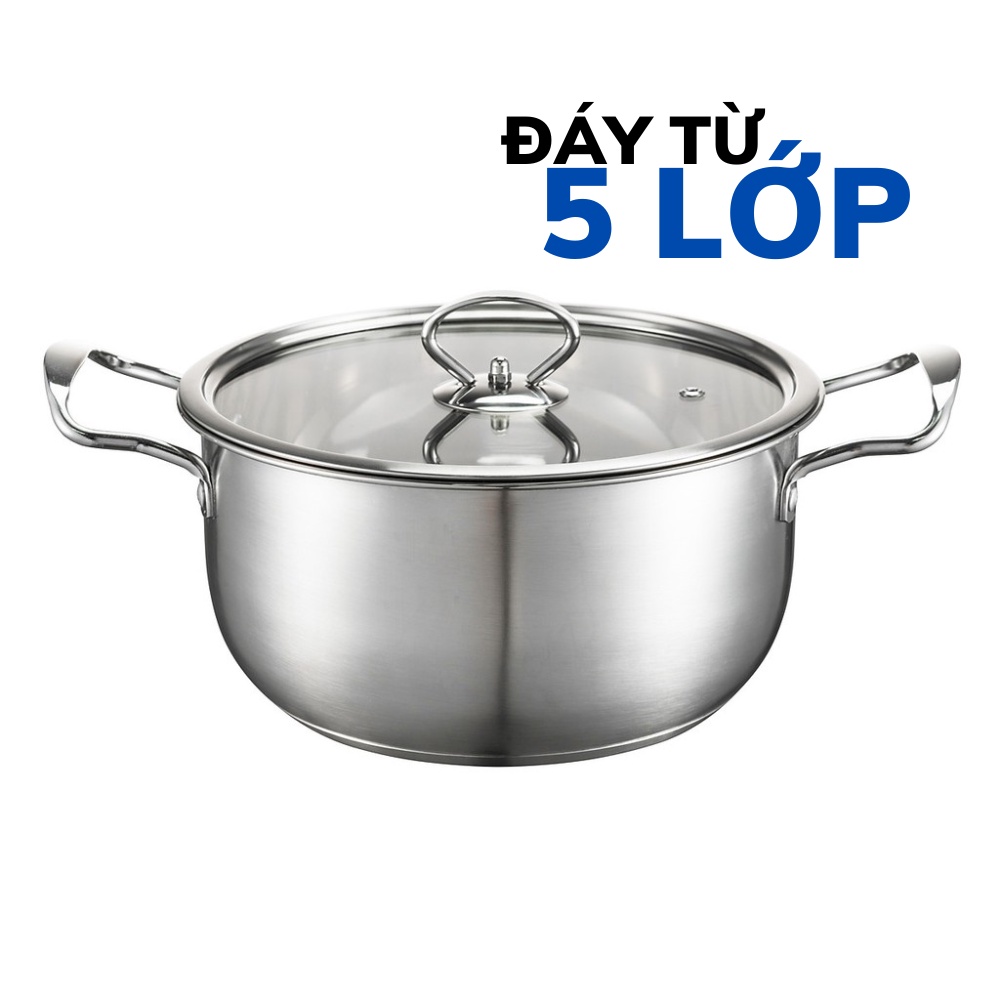 Mô tả Bộ 2 nồi Inox 304 đáy từ 5 lớp siêu bền Daelux 18+22cm DXSP-GS2 không kén bếp - 5