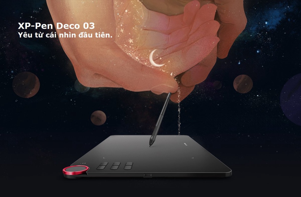 Mô tả Bảng Vẽ Điện Tử XP-Pen Deco 03 10x6inch Wireless Lực Nhấn 8192 Nút Xoay Dial - 2
