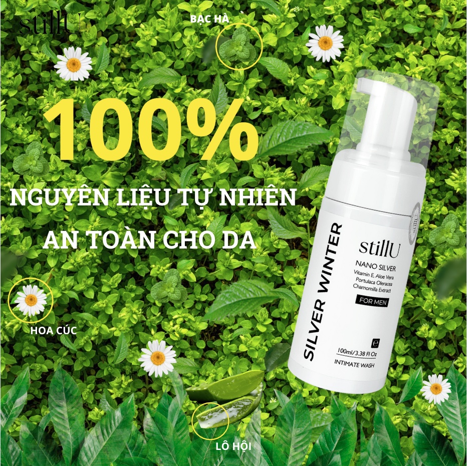 Mô tả Dung Dịch Vệ Sinh Nam Giới Tạo Bọt stillU Silver Winter 100ml Mùi Nước Hoa Mát Mẻ Khử Mùi Sạch Khuẩn - 4