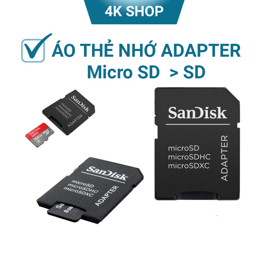 Áo thẻ nhớ SD Adapter thẻ nhớ từ thẻ micro sd sang thẻ sd cho máy