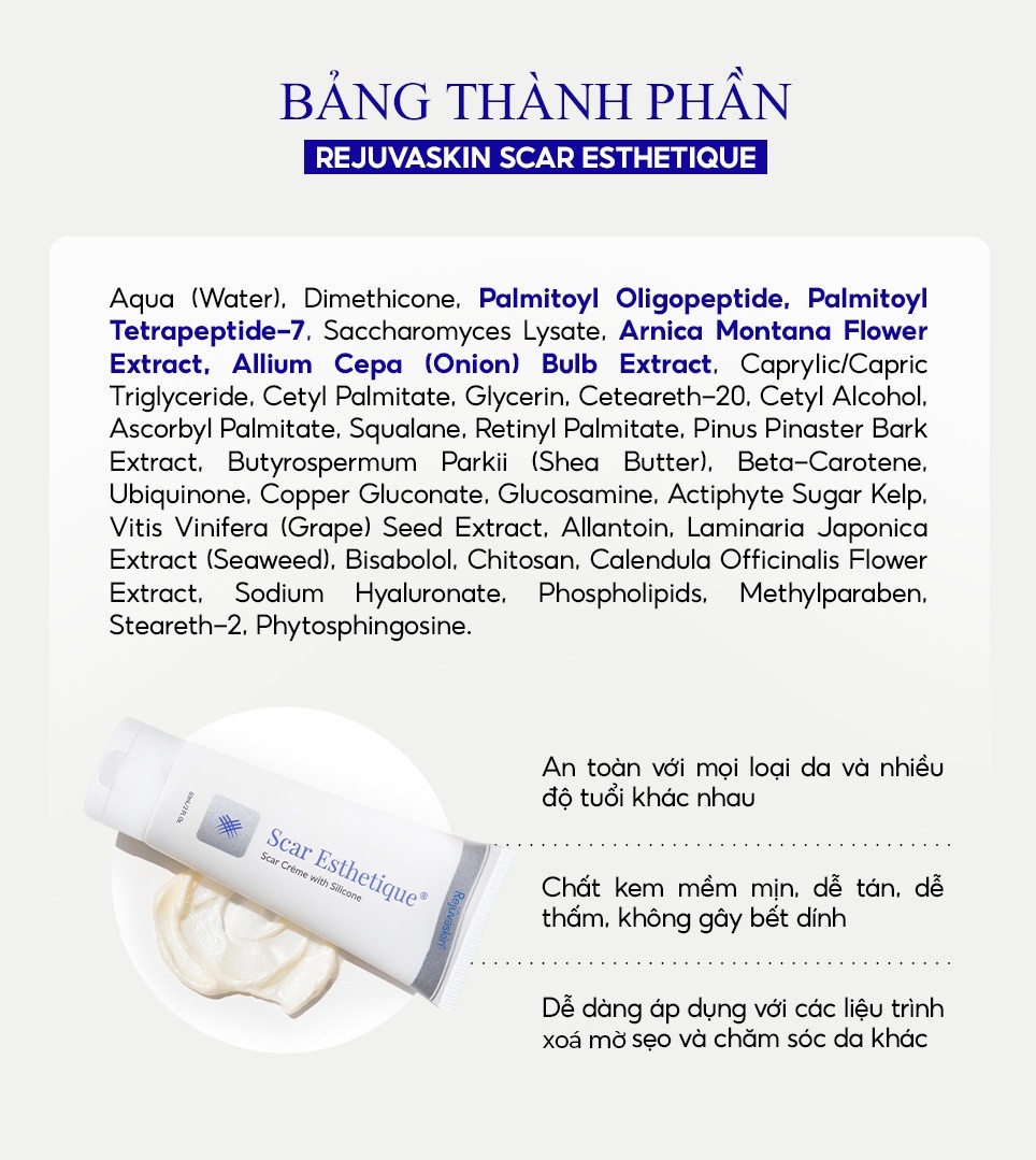 Thành phần kem Scar Esthetique