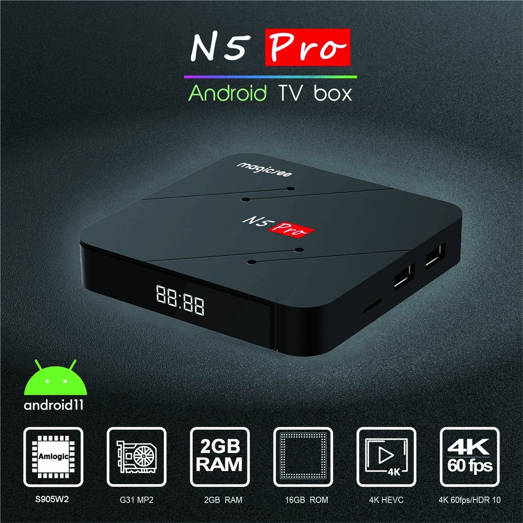 Android Tivi Box Magicsee N5 Pro 2023 - Android 11, Ram 2Gb, Rom 16Gb, Chip  S905W2 | Shopee Việt Nam