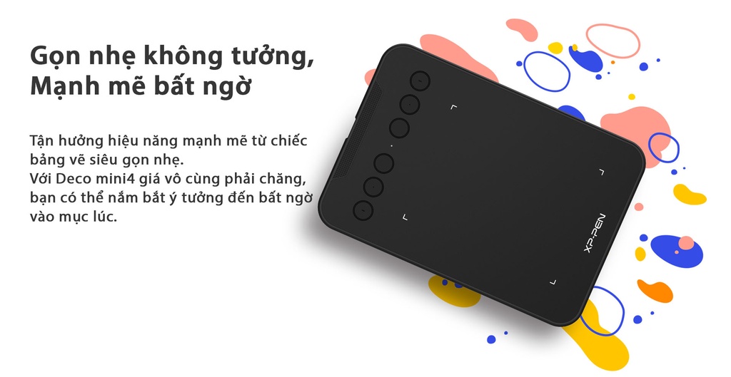 Mô tả Bảng Vẽ Điện Tử XP-PEN Deco Mini4 Android 8192 Mức Lực Nhấn - 1