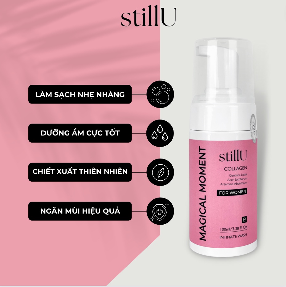 Mô tả Dung Dịch Vệ Sinh Tạo Bọt Nam Nữ stillU 100ml Hương Nước Hoa Khử Mùi Cân Bằng Độ pH Ngừa Viêm Ngứa - 4