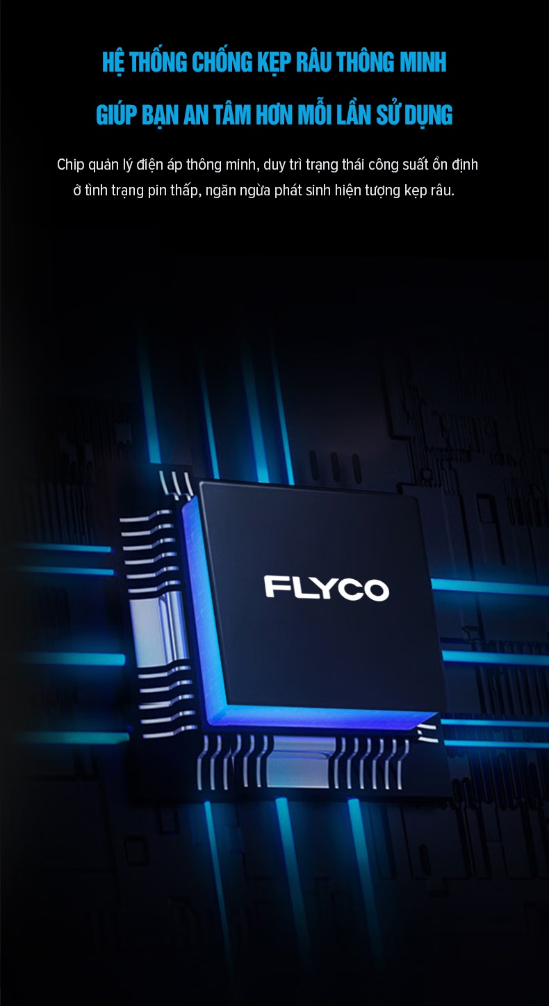 Mô tả Máy Cạo Râu Mini Flyco FS181VN 2 Lưỡi Kép Thân Máy Kháng Nước - Hàng Chính Hãng - 9