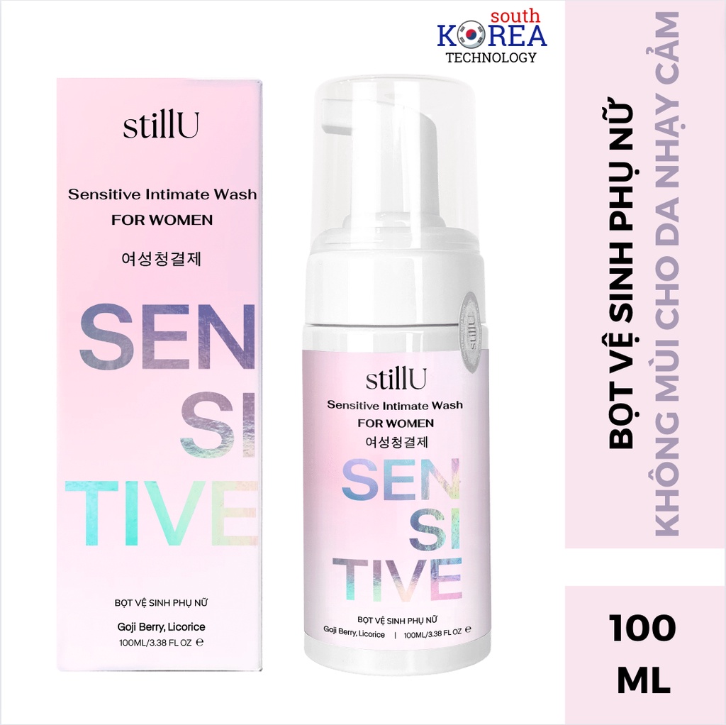 Mô tả Dung Dịch Vệ Sinh Phụ Nữ Tạo Bọt stillU Sensitive Women 100ml Dịu Nhẹ Dưỡng Ẩm Ngừa Viêm Ngứa - 3