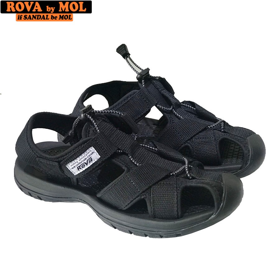 Mô tả Sandal nam Rova bít mũi RV626B màu đen có big size 44 45 | Rova RV626 - 5