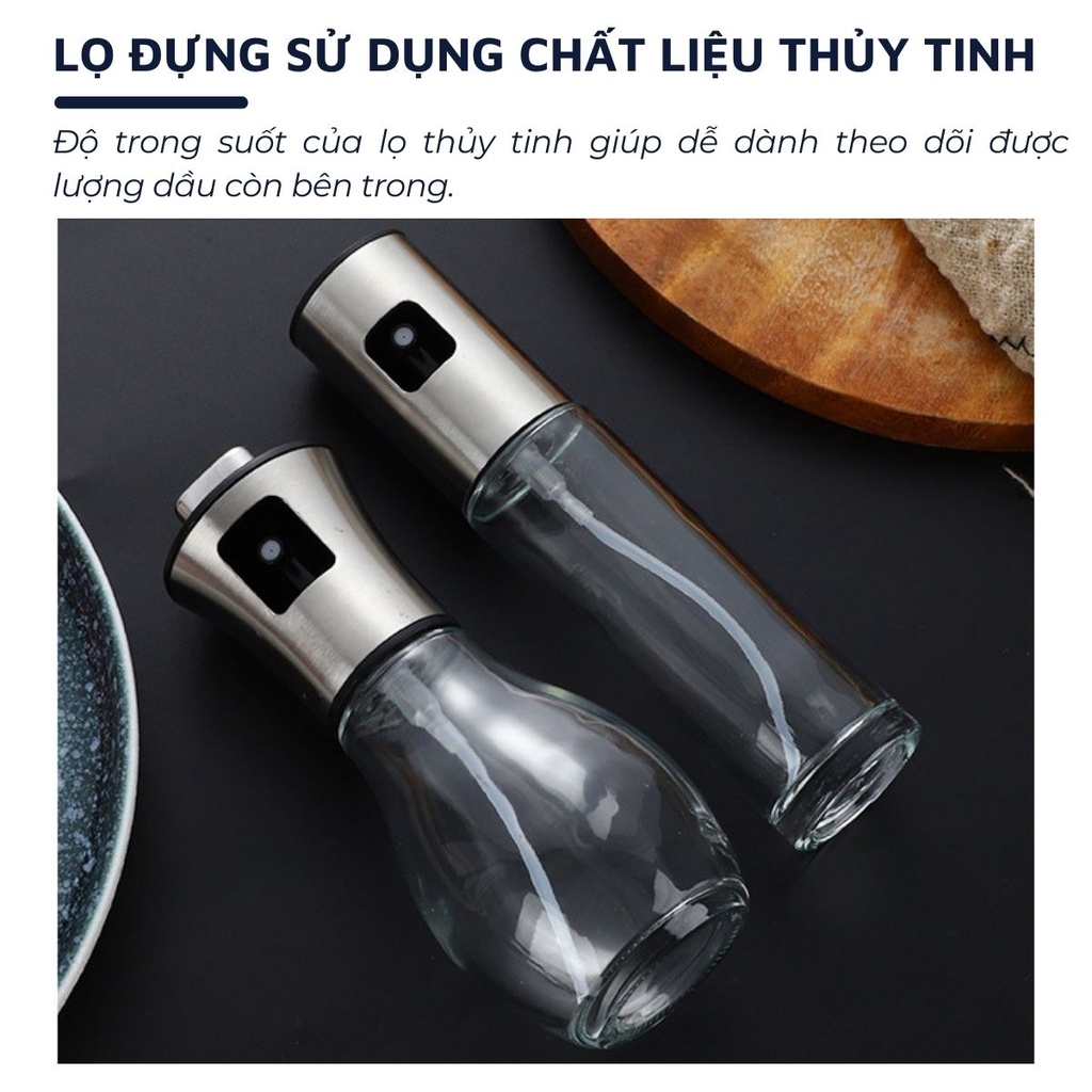 Bình xịt dầu ăn DandiHome kèm phễu
