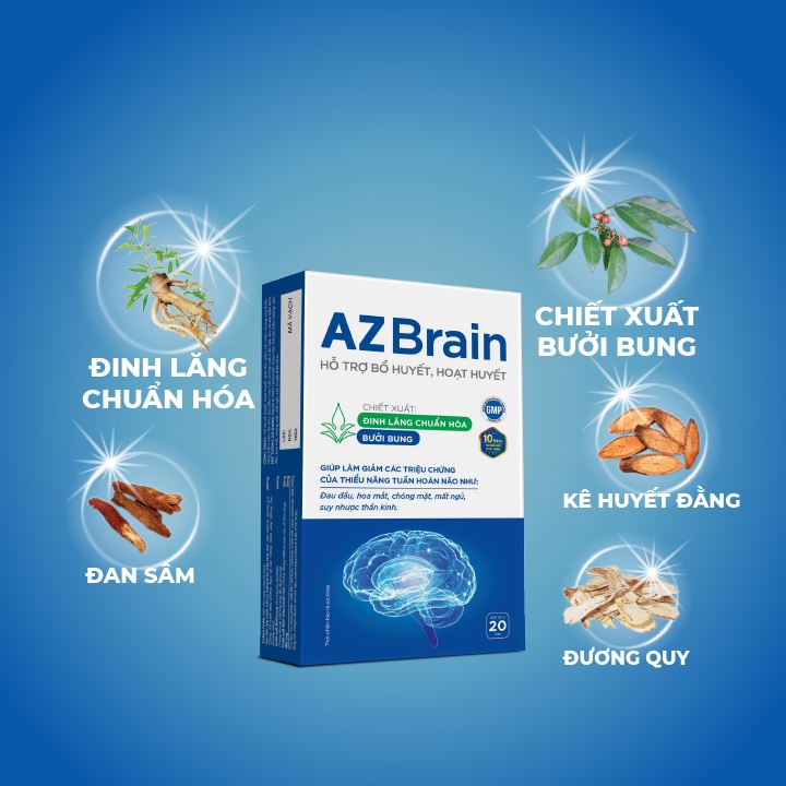 Mô tả AZBR-Viên uống bổ não AZBrain GrowGreenAz cải thiện trí nhớ, tăng tuần hoàn máu não, hoạt huyết, giảm đau đầu - 8