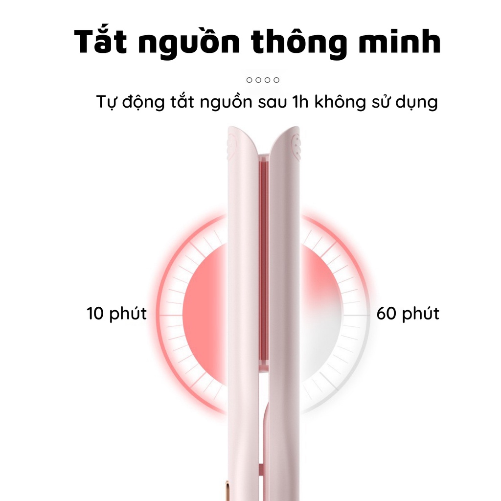 Mô tả Máy Uốn Tóc Xoăn Gợn Sóng Nước NANOMAX D25 4 Mức Điều Chỉnh Nhiệt Làm Nóng 30 Giây Ion Âm Giữ Nếp Lâu - 4
