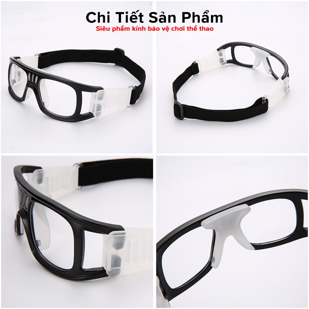 Mô tả Kính Bảo Vệ Mắt Chơi Thể Thao, Bóng Rổ, Bóng Đá Chống Sương Mù, Mồ Hôi - Có Thể Thay Tròng Mắt Kính Cận Hãng Amalife - 6