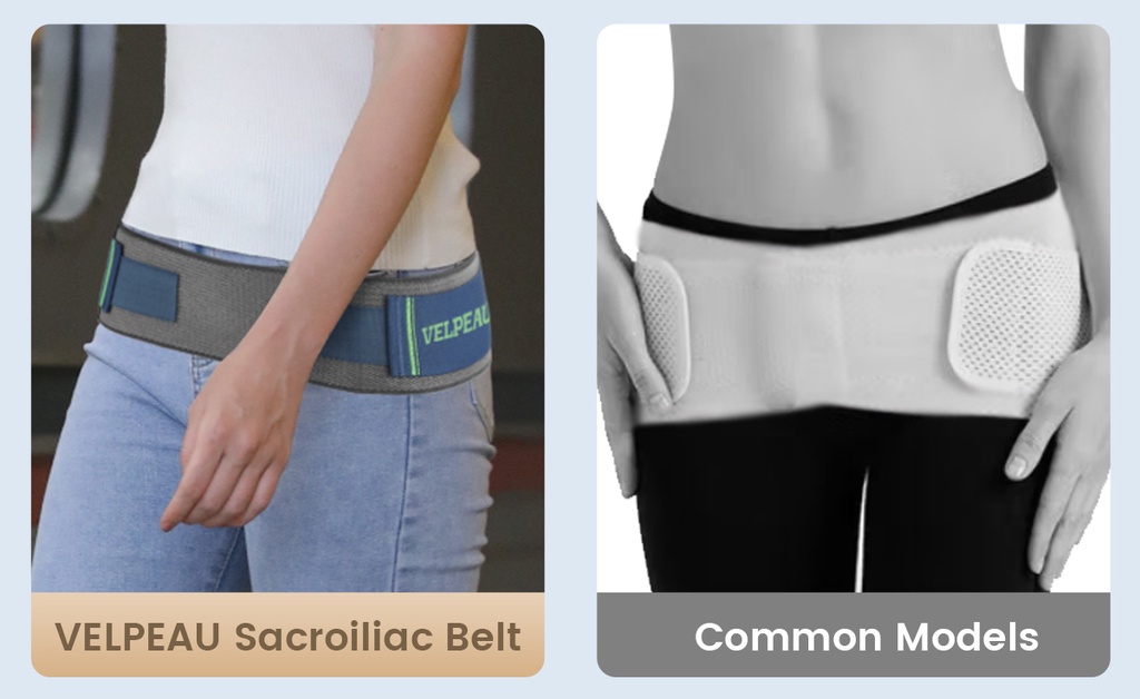 Mô tả VELPEAU Sacroiliac Belt Đai Si Hỗ Trợ Lưng Dưới Si Khớp Xương Chậu Hông Và Đau Thần Kinh Tọa Đai Trochanter Hỗ Trợ Bà Bầu Khi Mang Thai- Có Thể Điều Chỉnh Chống Trơn Trượt & Chống Vón - 5