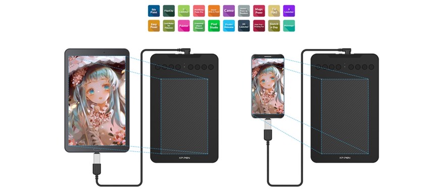 XP-Pen Deco Mini7W Wireless - Hỗ Trợ Android