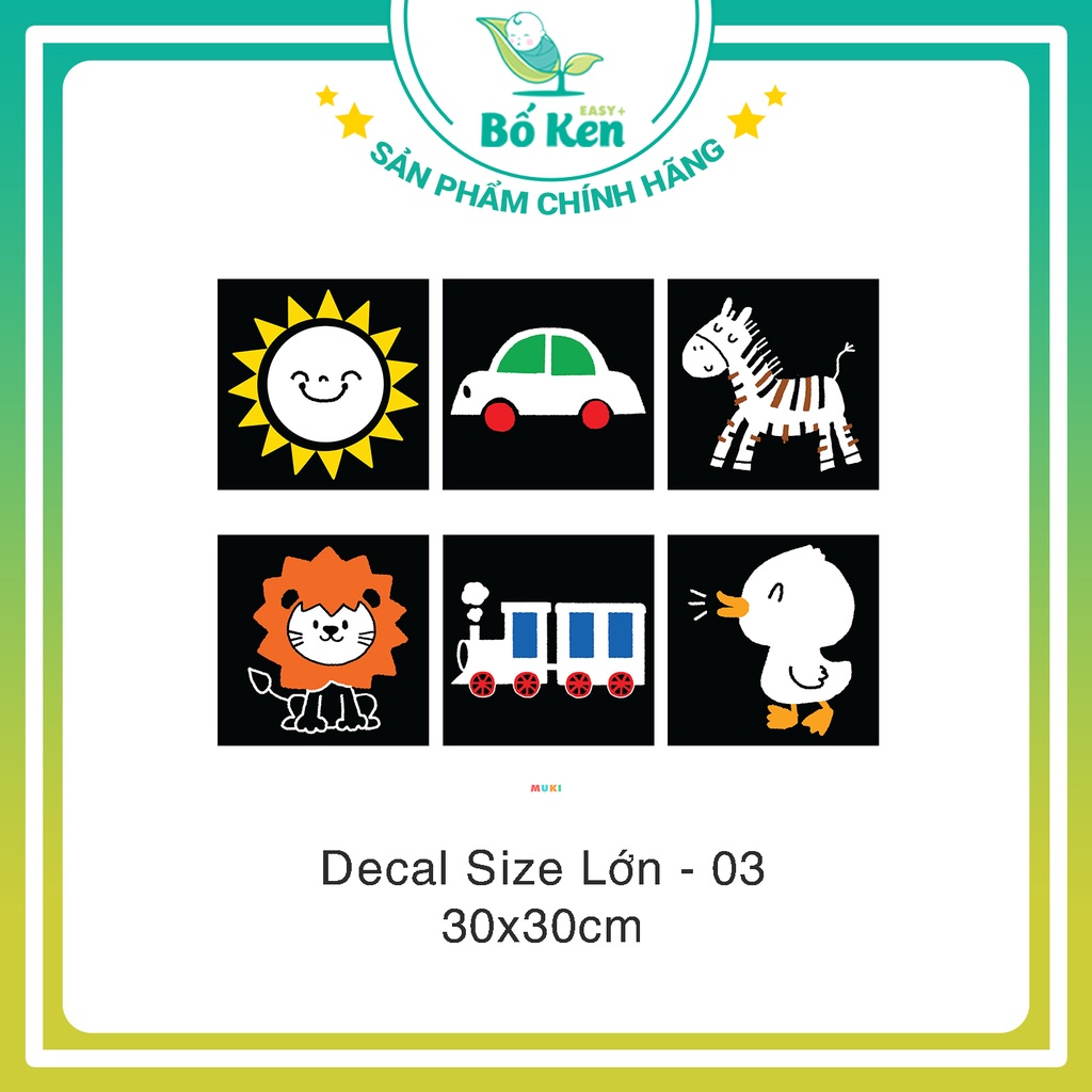 Mô tả Bộ Thẻ Kích Thích Thị Giác Giúp Bé Phát triển Toàn Diện [Chuẩn Phương Pháp Montessori, Loại Decal Dán và Thẻ Gấp] - 6