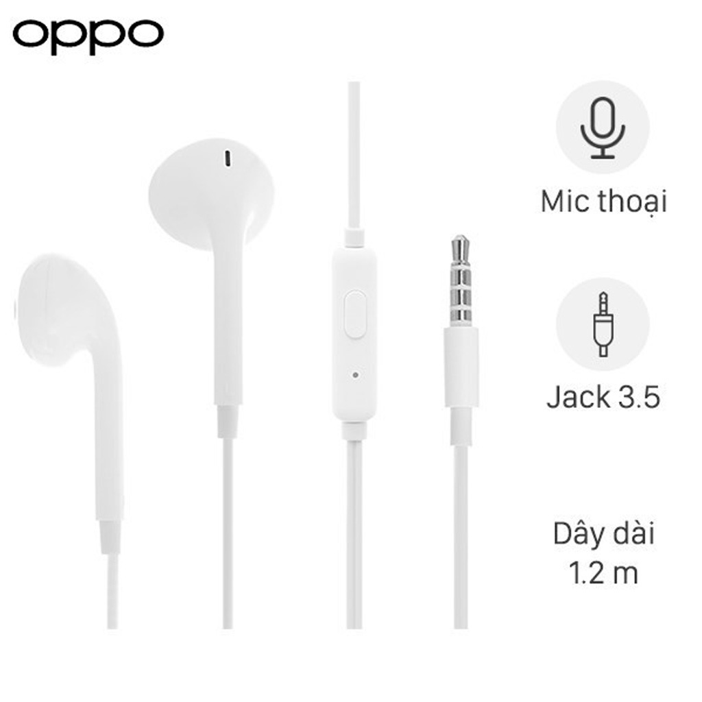 Mô tả Tai nghe có dây Oppo có mic đàm thoại 1.2m có jack cắm 3.5mm và type C DYDX - Hàng bảo hành 30 ngày - 1