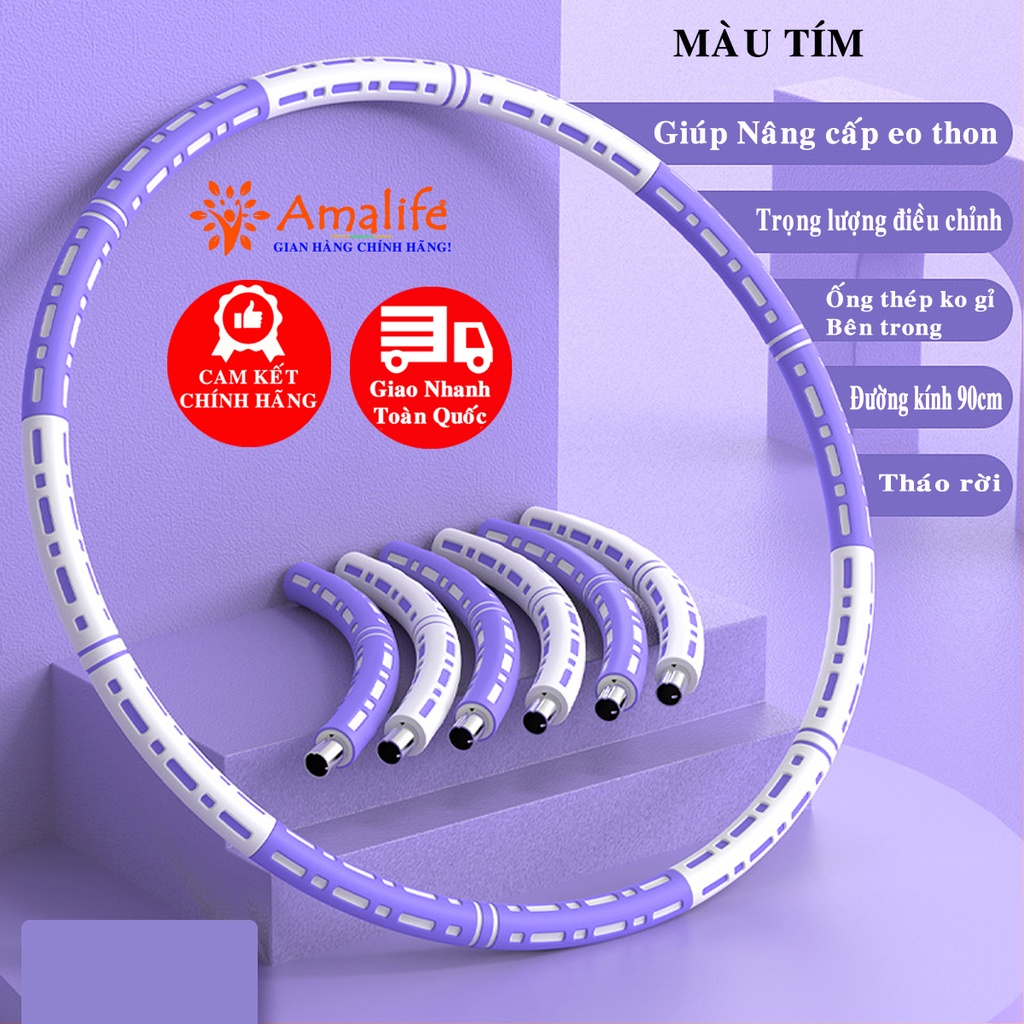 Mô tả Vòng Lắc Eo Giảm Mỡ Bụng Lõi Thép Không Gỉ - Có Thể Điều Chỉnh Cân Nặng Dụng Cụ Tập Bụng Thon Giảm Mỡ Bụng Hãng Amalife - 9