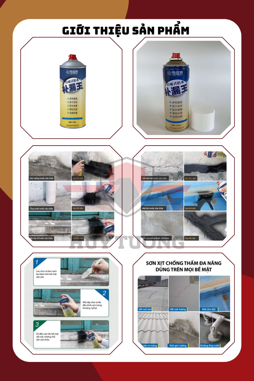 Cách sử dụng bình xịt chống thấm