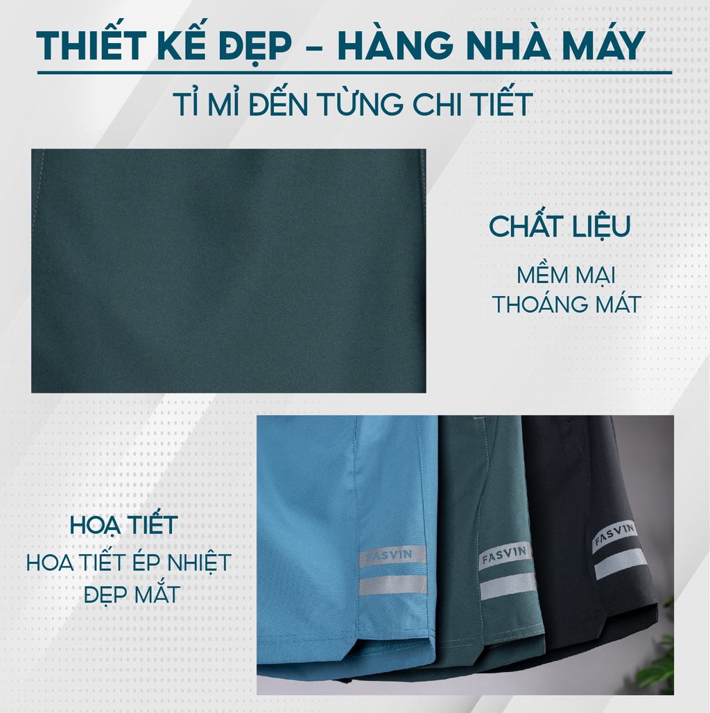 Mô tả Quần short nam Fasvin Q23567.HN vải dù gió mềm mát co giãn thoải mái tiện dụng chất đẹp hàng nhà máy - 3