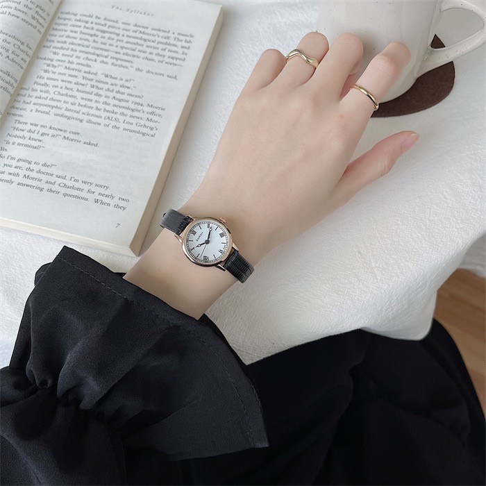 Đồng hồ nữ thời trang vintage BARSH DH06 mặt nhỏ dây da mềm ôm tay ...