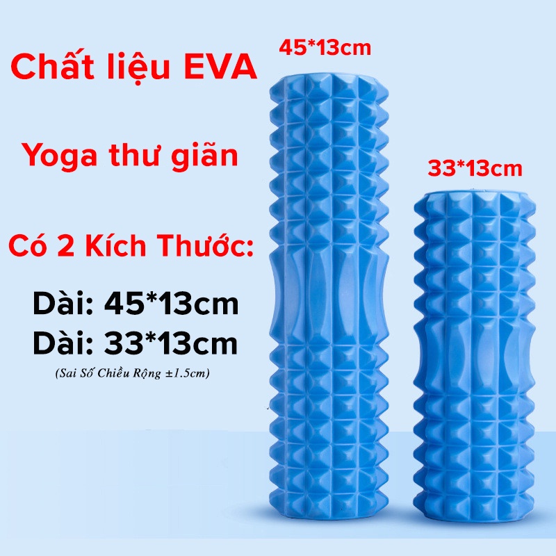 Mô tả Foam Roller Massage Màu ĐEN - Con Lăn Yoga Matxa Tập Gym Tập Thể Thao Giãn Cơ Ống Trụ Lăn Xốp Có Gai Hãng Amalife - 4