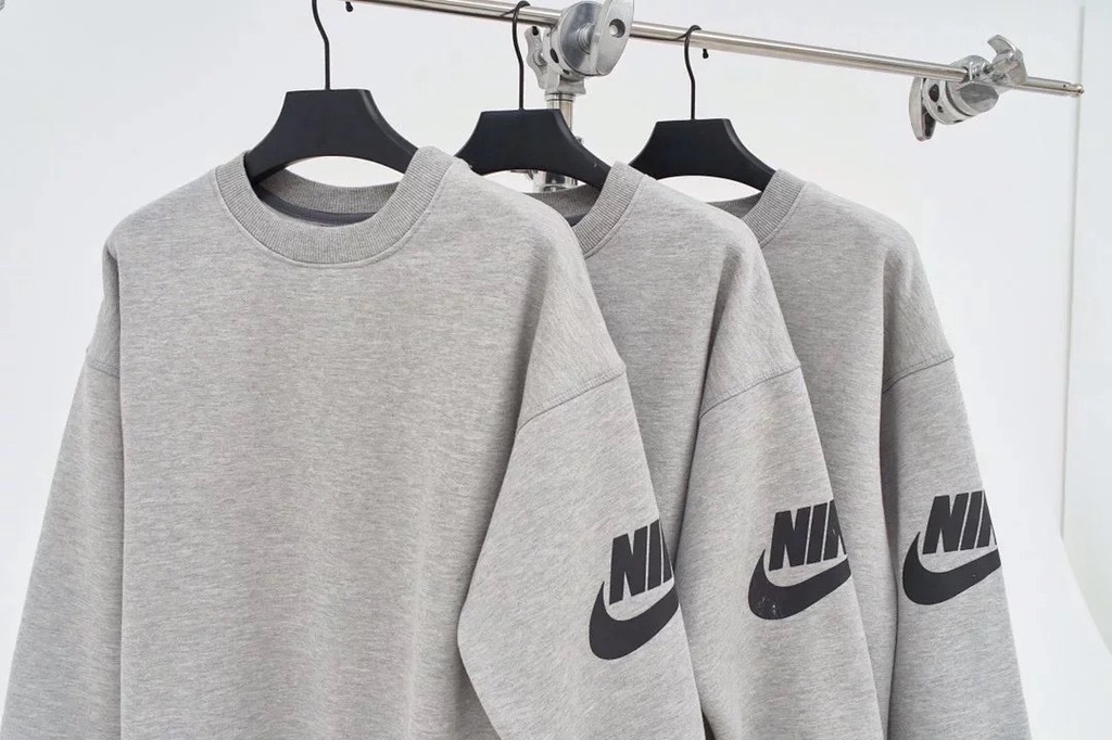 Fear of god x nike online nrg ti crewneck dark grey heather