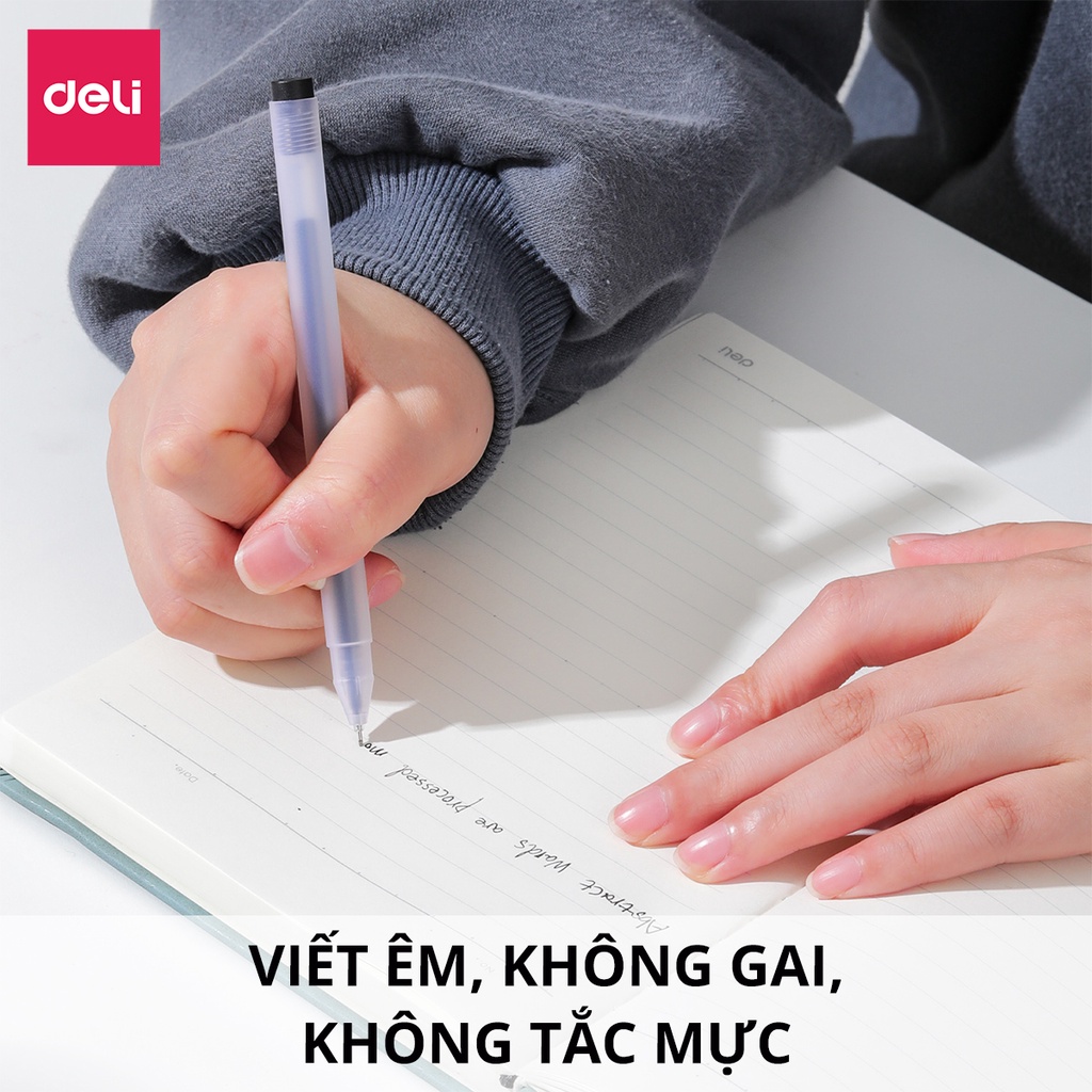 Mô tả Bút Mực Gel Bi Nước Văn Phòng 3 Màu Đen Xanh Đỏ Deli Ngòi 0.5mm Dành Cho Văn Phòng Sinh viên Học Sinh - 3