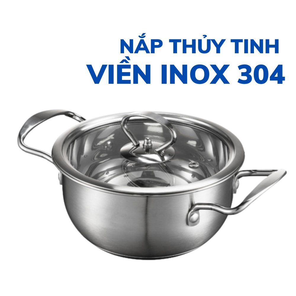 Mô tả Bộ 2 nồi Inox 304 đáy từ 5 lớp siêu bền Daelux 18+22cm DXSP-GS2 không kén bếp - 4