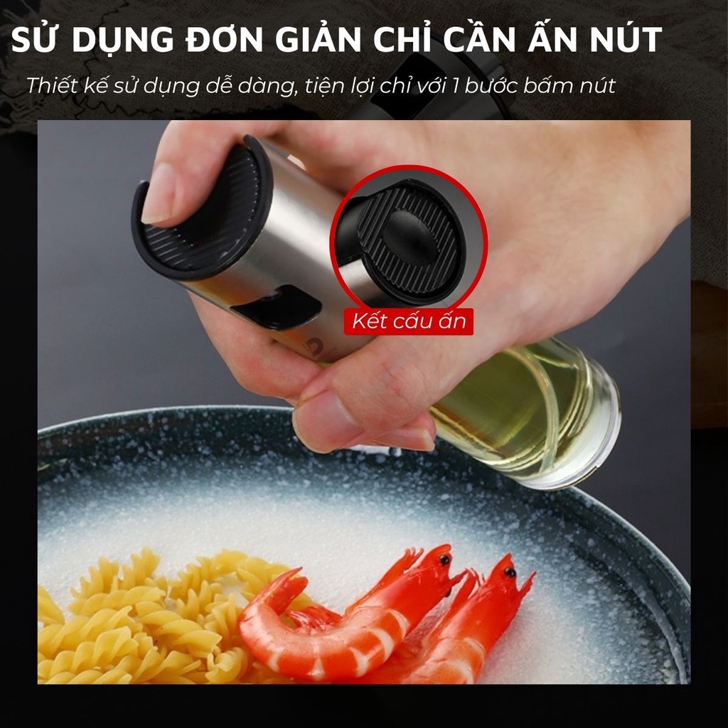 Bình xịt dầu ăn DandiHome góc khác