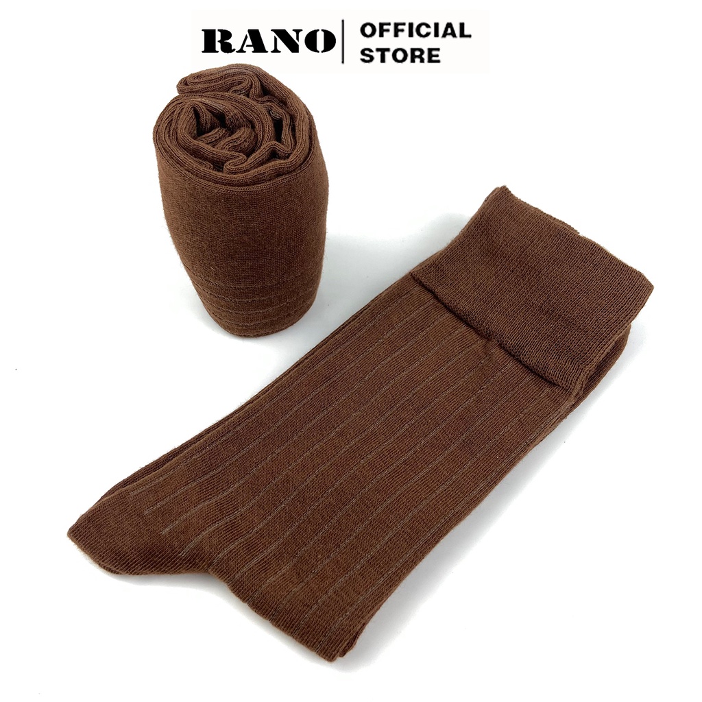 Mô tả Set 5 đôi tất vớ nam công sở giày tây gân trơn RANO cotton cao cấp nhiều màu trắng xám nâu xanh đen GAN_TRON - 6