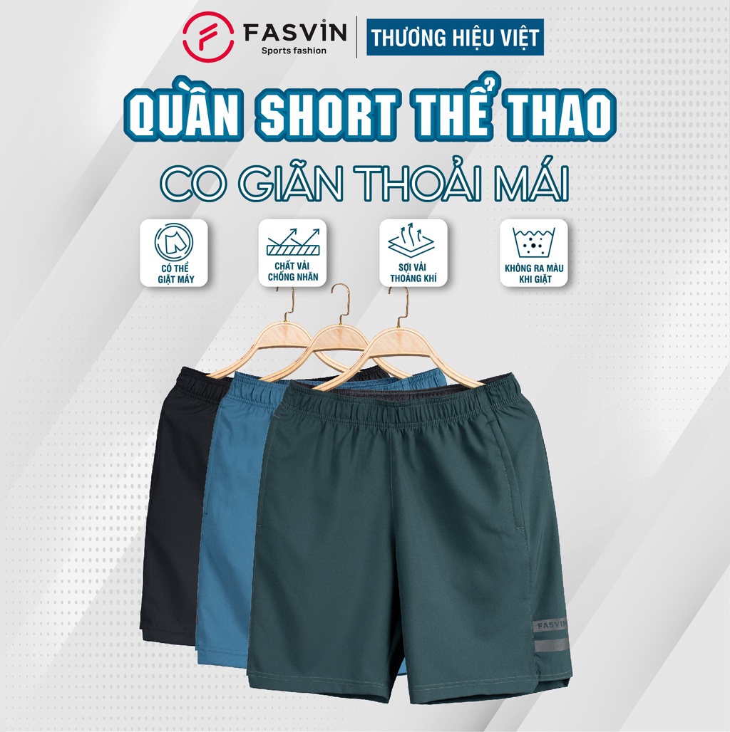 Mô tả Quần short nam Fasvin Q23567.HN vải dù gió mềm mát co giãn thoải mái tiện dụng chất đẹp hàng nhà máy - 1