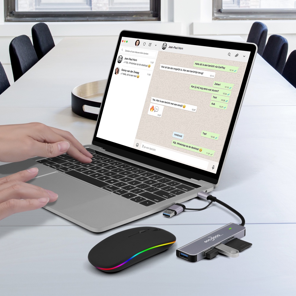 Mô tả Hub USB 3.0 GOOJODOQ Type C  5 trong 1 mở rộng kết nối thích hợp cho PC/ laptop/ điện thoại/ Macbook - 7