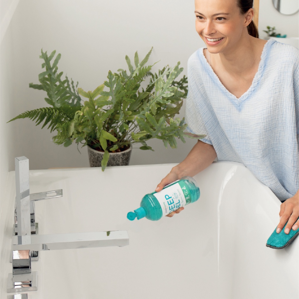 Mô tả Tẩy cặn canxi, vết ố vàng nhà tắm Stanhome Deep Gel làm sạch vòi inox, gương, sàn, gạch men 750ml - 3
