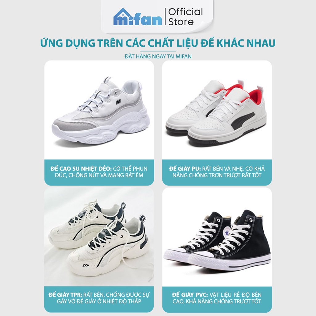 Mô tả Dung dịch tẩy ố vàng đế giày Mifan LKB 100gr - Vệ sinh, làm trắng các đồ cao su, sneaker, giầy thể thao - 4