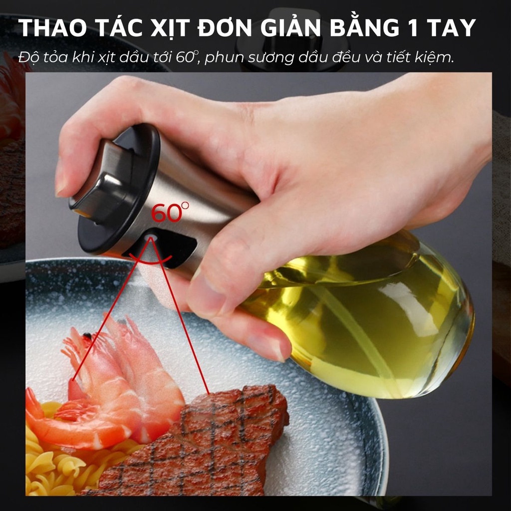 Lưu ý khi sử dụng bình xịt dầu ăn