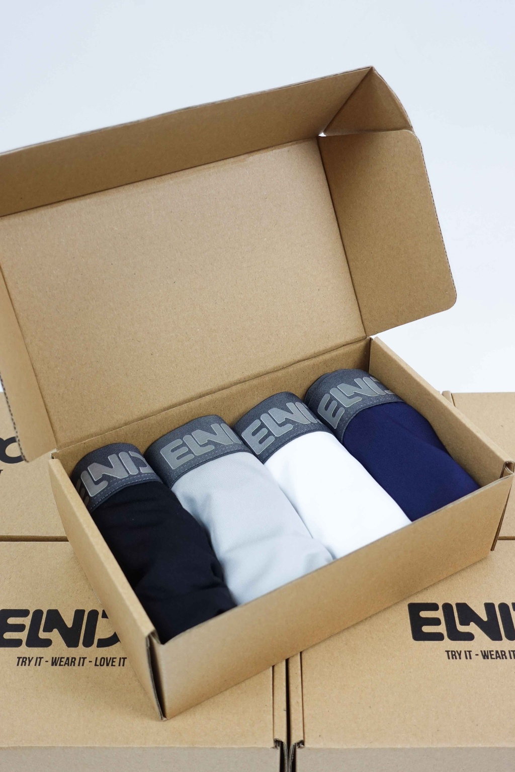 Mô tả 01 Quần sịp đùi ELNIDO (không che tên) chất liệu cao cấp thoáng mát, vải thun lạnh EDS-01 (không kèm hộp) - 3