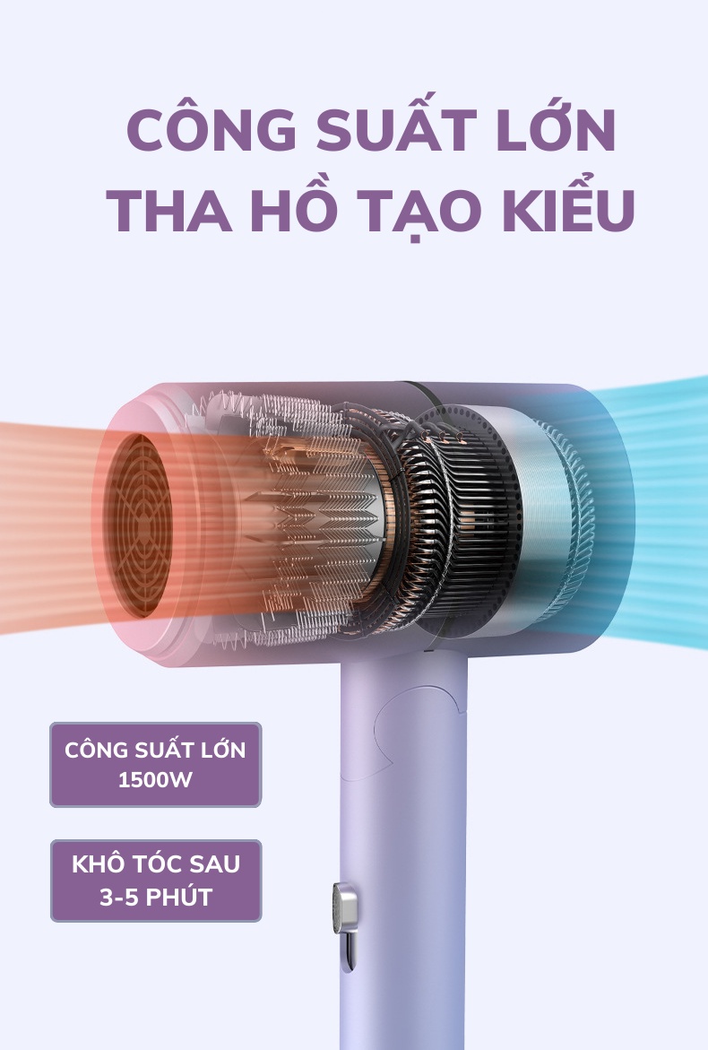 Máy sấy tóc 1500W JIASHI DELADEP