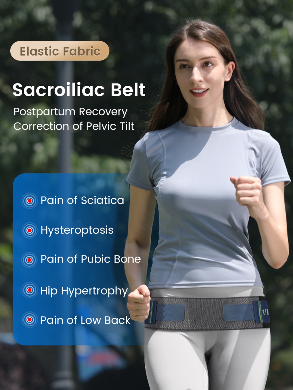 Mô tả VELPEAU Sacroiliac Belt Đai Si Hỗ Trợ Lưng Dưới Si Khớp Xương Chậu Hông Và Đau Thần Kinh Tọa Đai Trochanter Hỗ Trợ Bà Bầu Khi Mang Thai- Có Thể Điều Chỉnh Chống Trơn Trượt & Chống Vón - 1