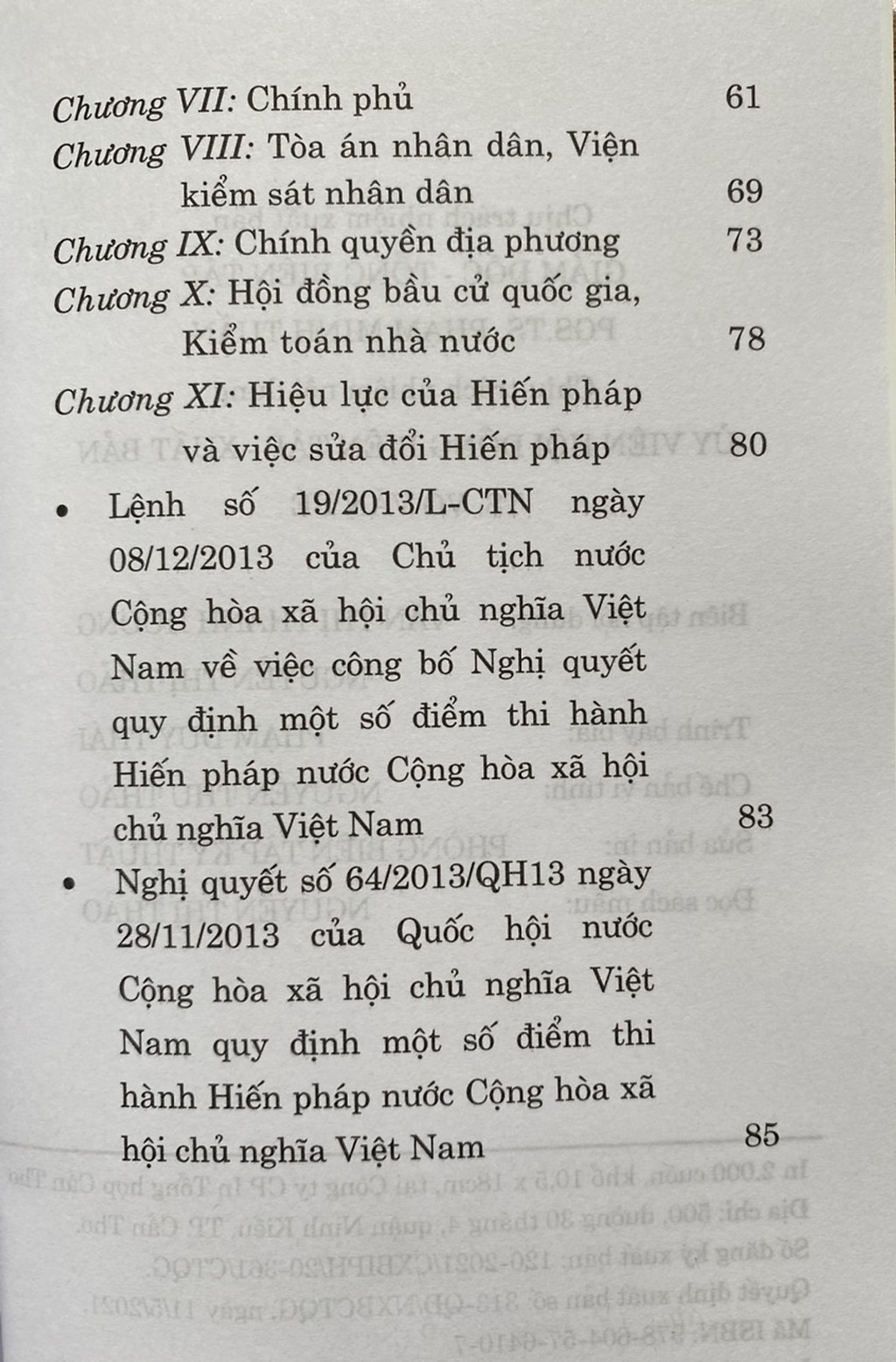 Mô tả Sách - Hiến Pháp Nước Cộng Hòa Xã Hội Chủ Nghĩa Việt Nam - 2