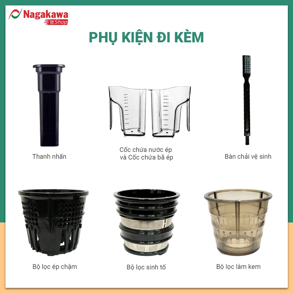 Bộ lọc làm kem Nagakawa NAG0817