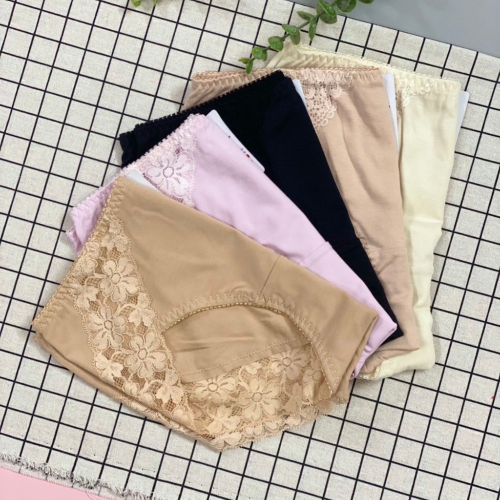 Mô tả Quần lót nữ cotton Nhật Vicci 103 dáng lưng vừa, viền ren mềm mịn, kháng khuẩn - 2