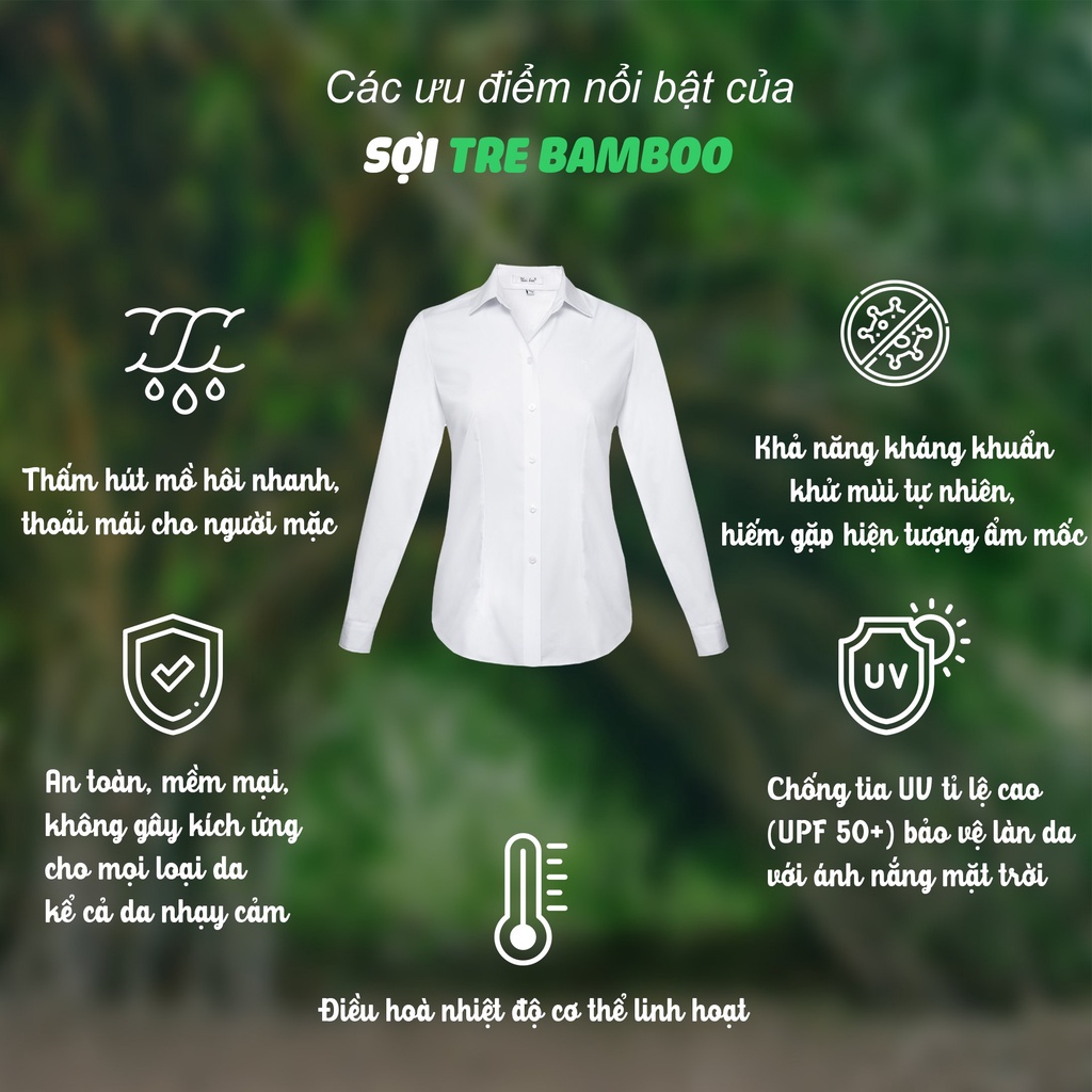 Mô tả Áo sơ mi nam 23ASM-993 dài tay dáng suông chất liệu sợi tre trơn nhiều màu Thái Hòa - 5