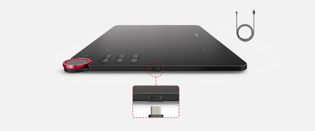 Mô tả Bảng Vẽ Điện Tử XP-Pen Deco 03 10x6inch Wireless Lực Nhấn 8192 Nút Xoay Dial - 6