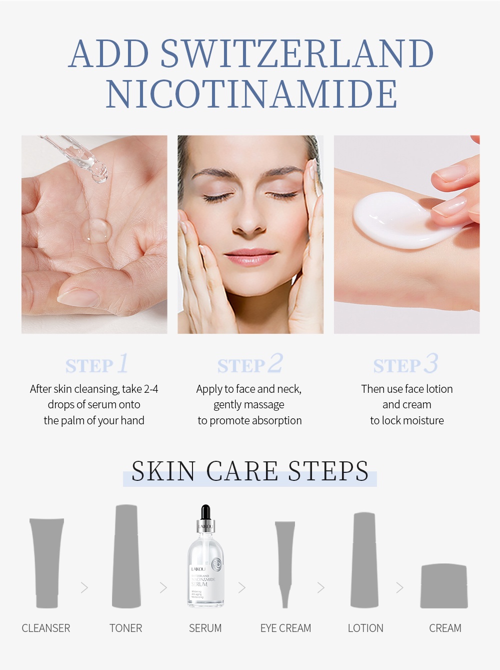 Mô tả Serum Niacinamide LAIKOU Dưỡng Ẩm Mượt Da 100ml - 6