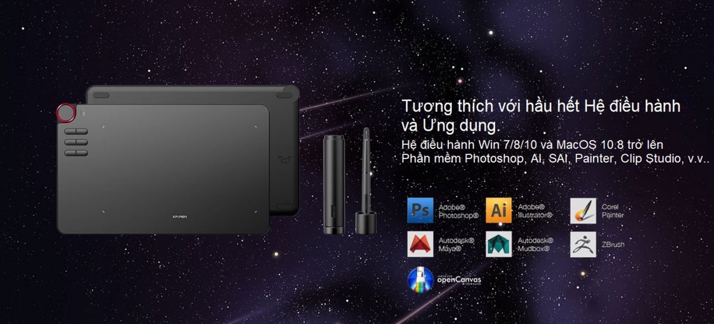 Mô tả Bảng Vẽ Điện Tử XP-Pen Deco 03 10x6inch Wireless Lực Nhấn 8192 Nút Xoay Dial - 7