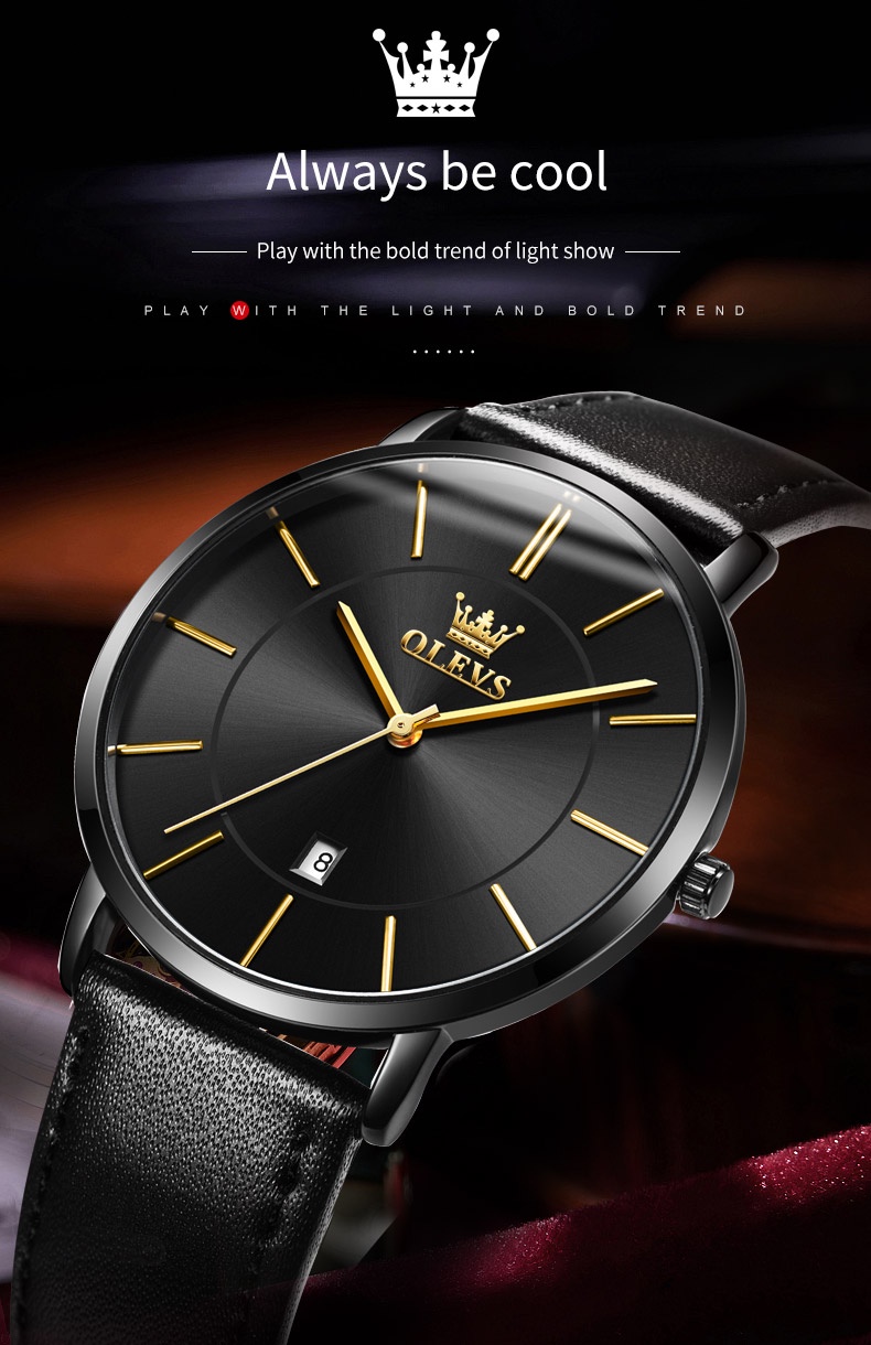 Dây da đồng hồ OLEVS 5869