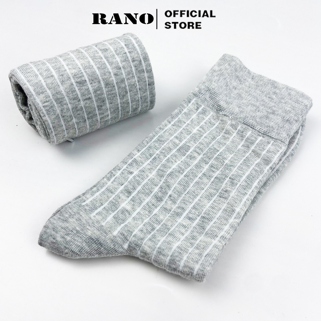 Mô tả Set 5 đôi tất vớ nam công sở giày tây gân trơn RANO cotton cao cấp nhiều màu trắng xám nâu xanh đen GAN_TRON - 5